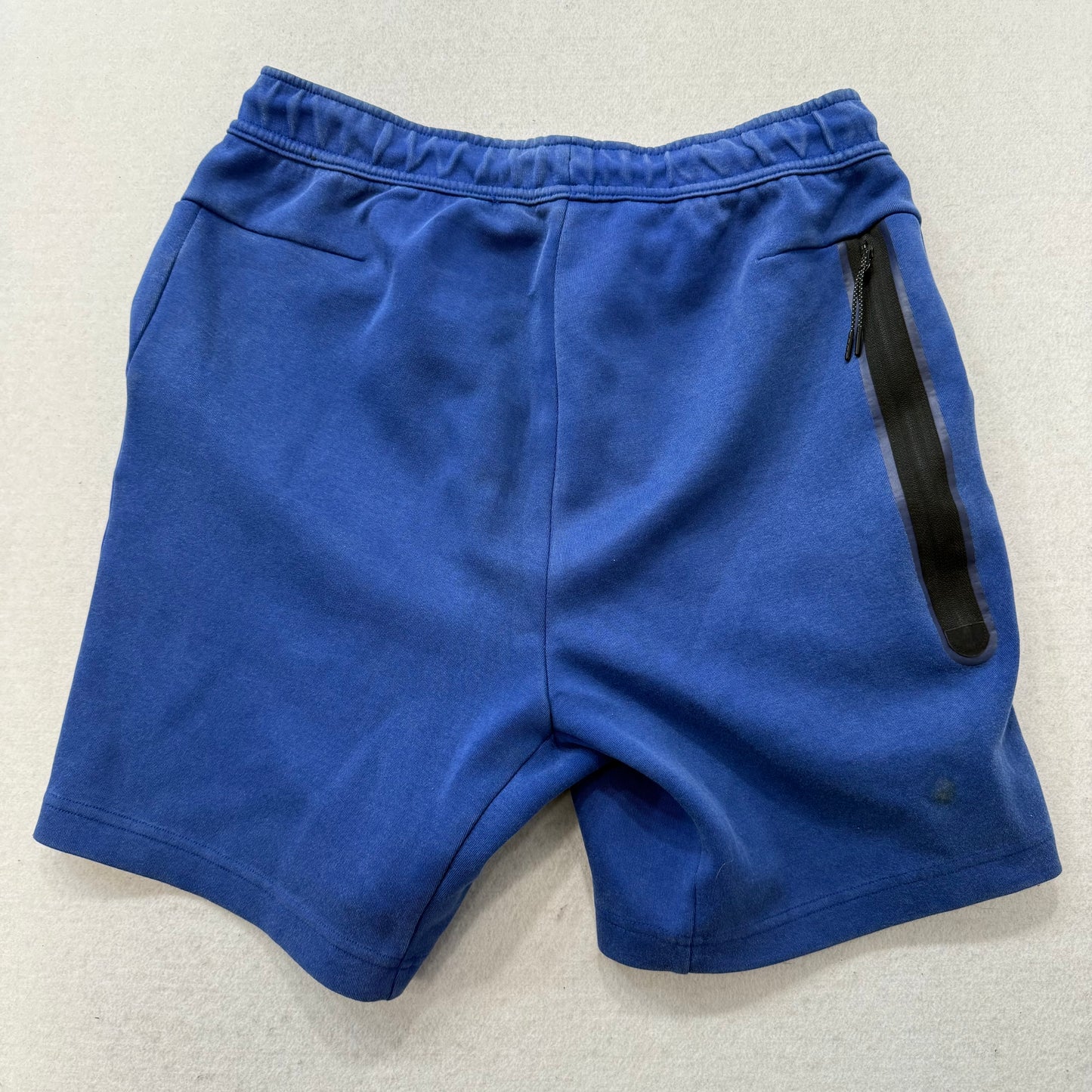 Nike Mens Cobalt Blue Tech Fleece Shorts Drawstring Sportswear Zip Pocket Size M