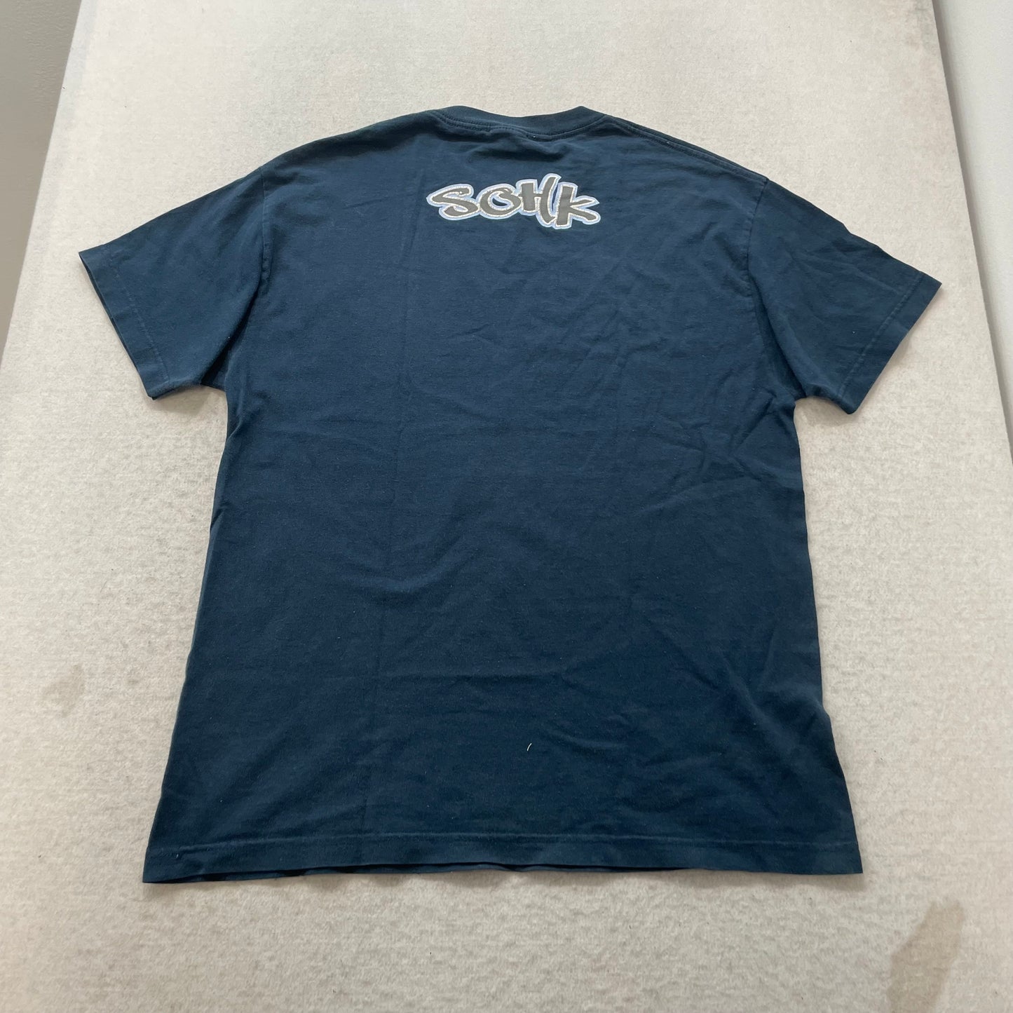 Vintage SOHK School of Hard Knocks Lil Bolo Men Navy Blue Graphic T Shirt Size L