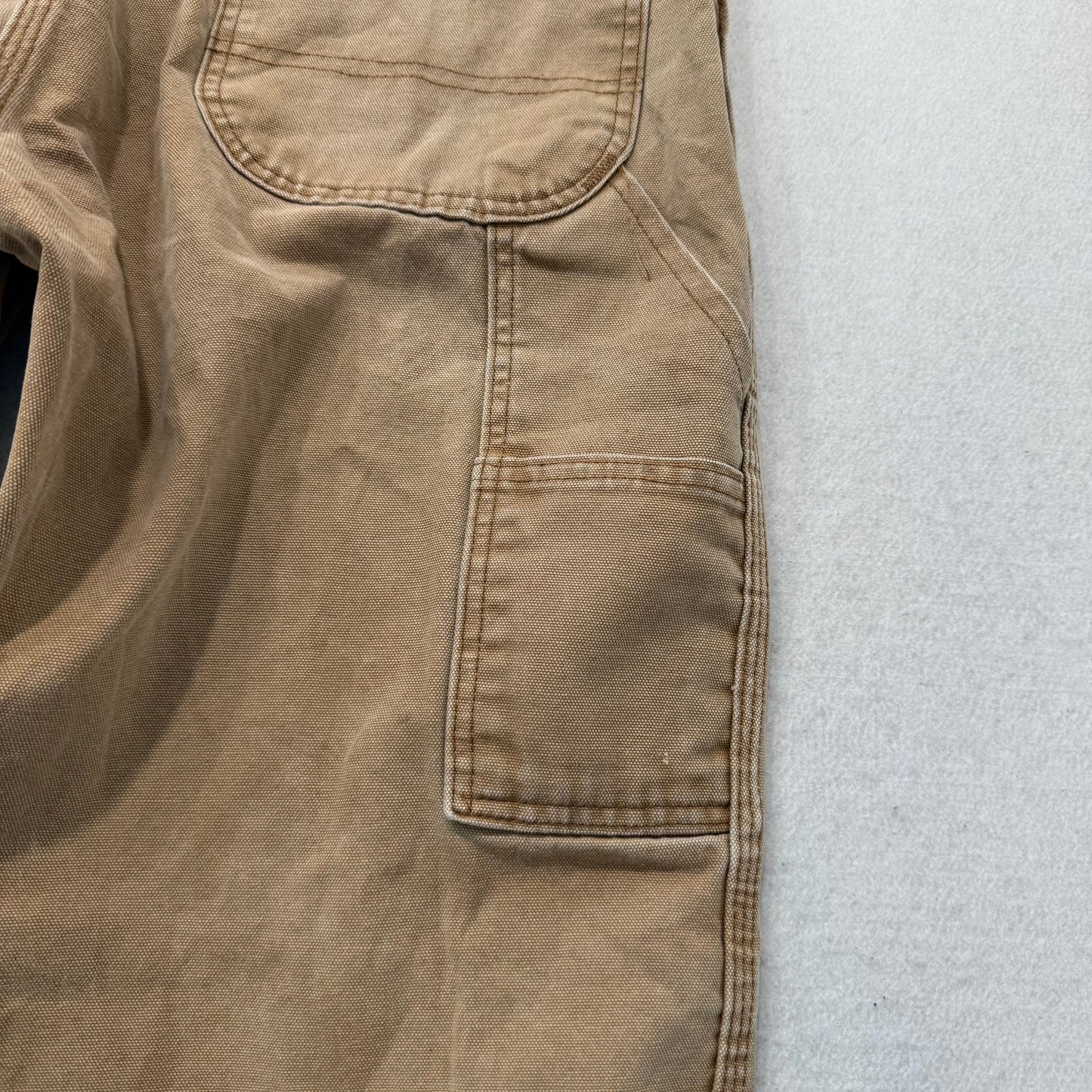 Dickies Men Tan Cotton Straight Leg Carpenter Pant Tool Pockets Workwear Size 36