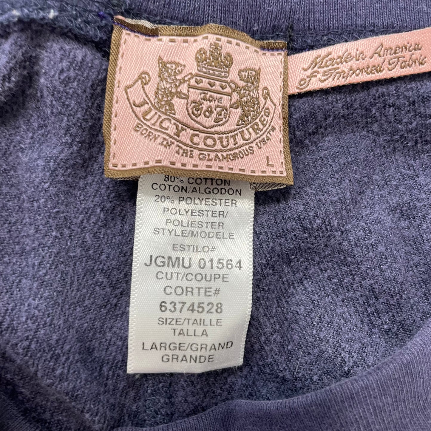 Vintage Juicy Couture Women Deep Purple Velour Flared Track Pant Dog Logo Size L