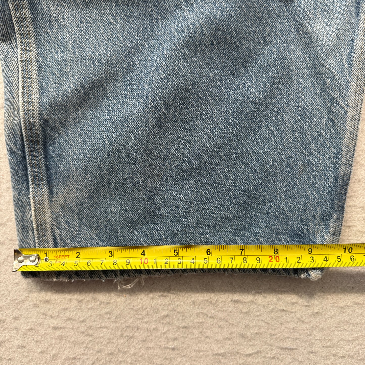 Carhartt Men's Blue Double-Front Logger Denim Jeans Pockets Zip-Fly Size W42