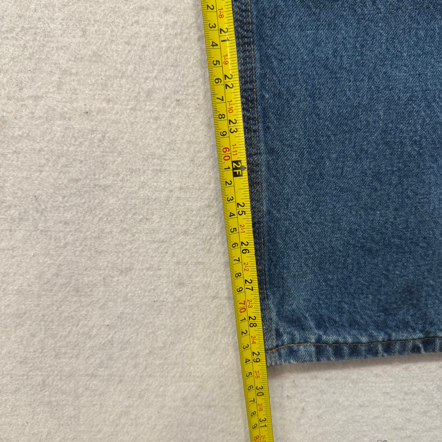 Carhartt Men's Blue Denim Double Knee Baggy Carpenter Jeans Hammer Loop Size 42