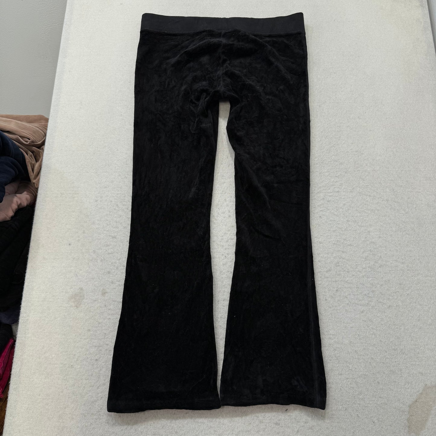 Vintage Juicy Couture Womens Black Velour Tracksuit Set Hoodie & Pant Y2k Size S