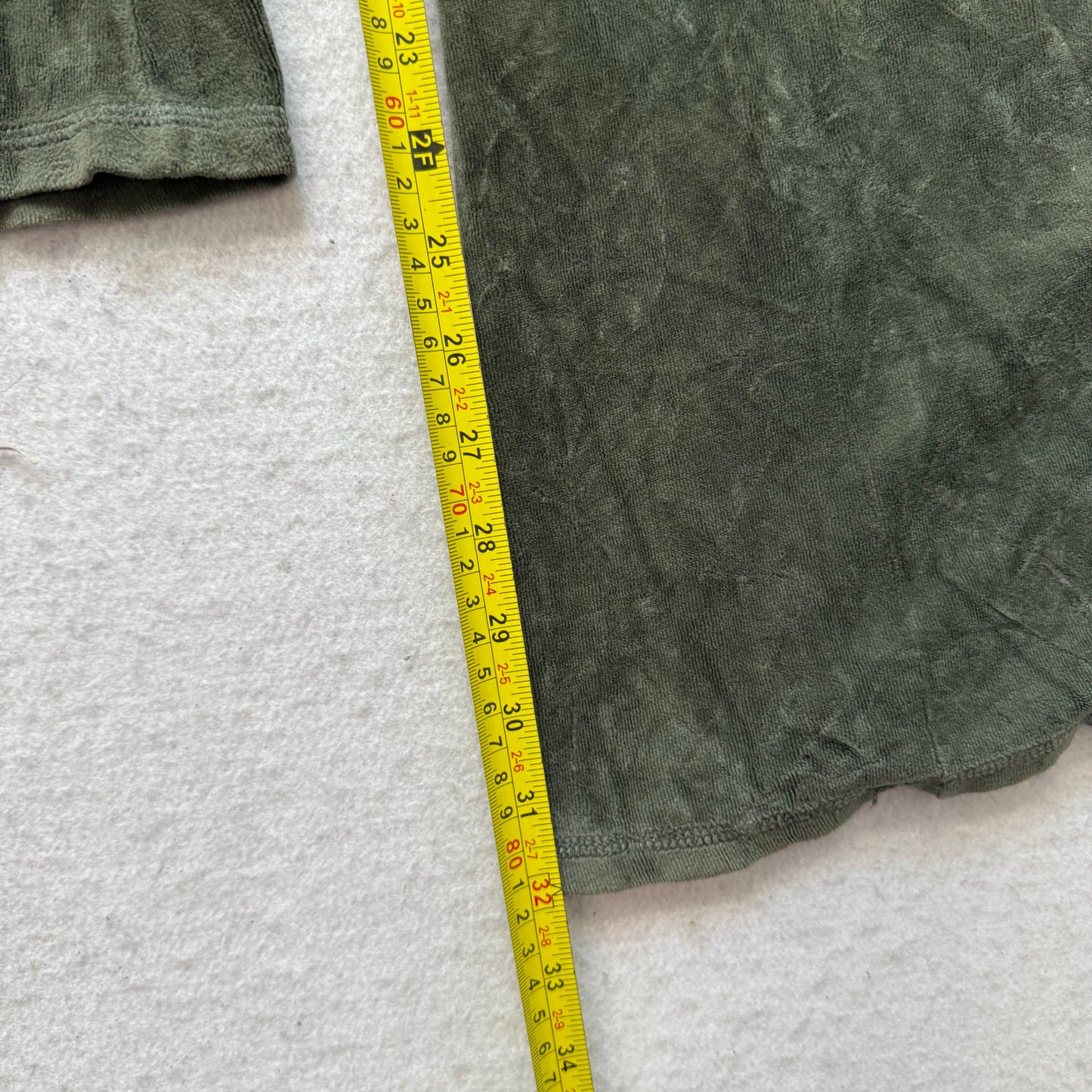 Vintage Juicy Couture Women's Olive Green Flared Track Pant Snap Pockets Size L