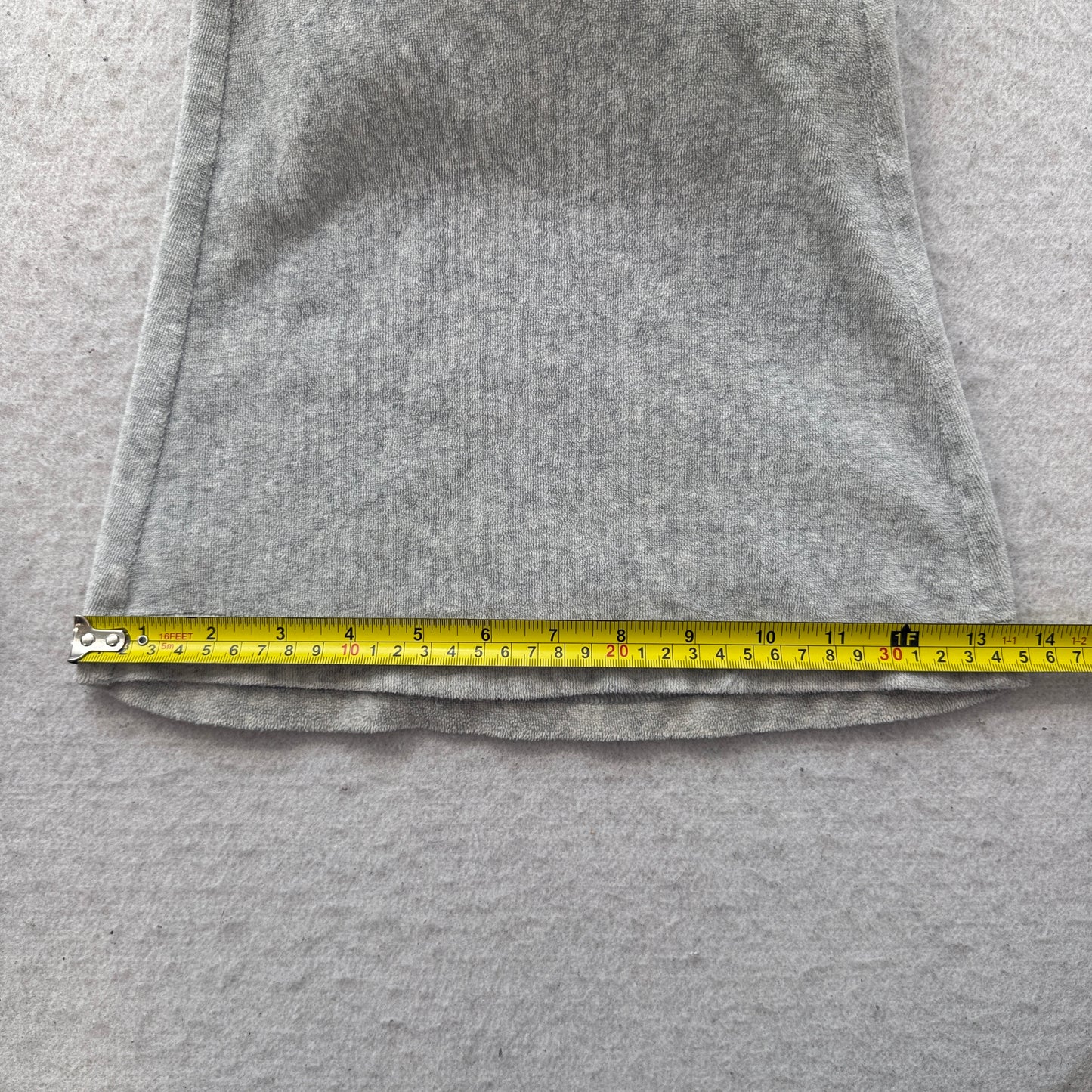Juicy Couture Women's Heather Grey Velour Flared Track Pants Drawstring Size M