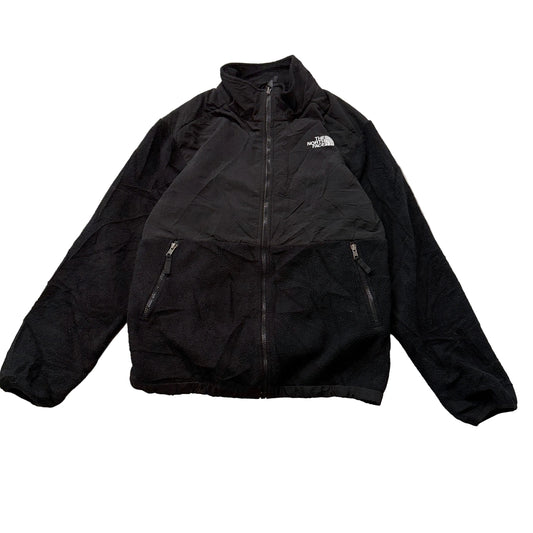 The North Face Boys Black Denali Fleece Full Zip Jacket Hiking Outdoors Size XL
