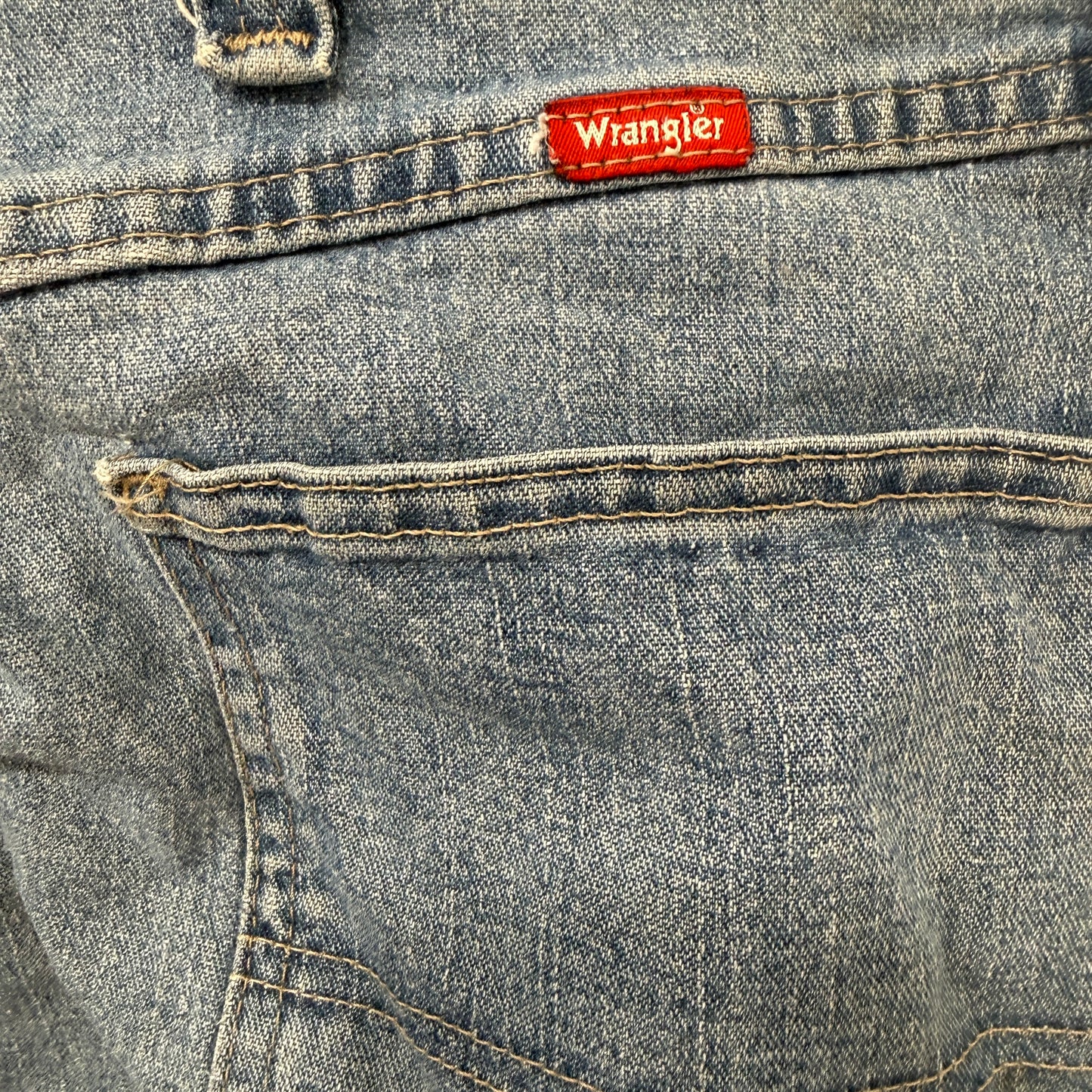 Wrangler Men Blue Straight Fit Carpenter Denim Jeans Work Wear Pocket Size 38x30