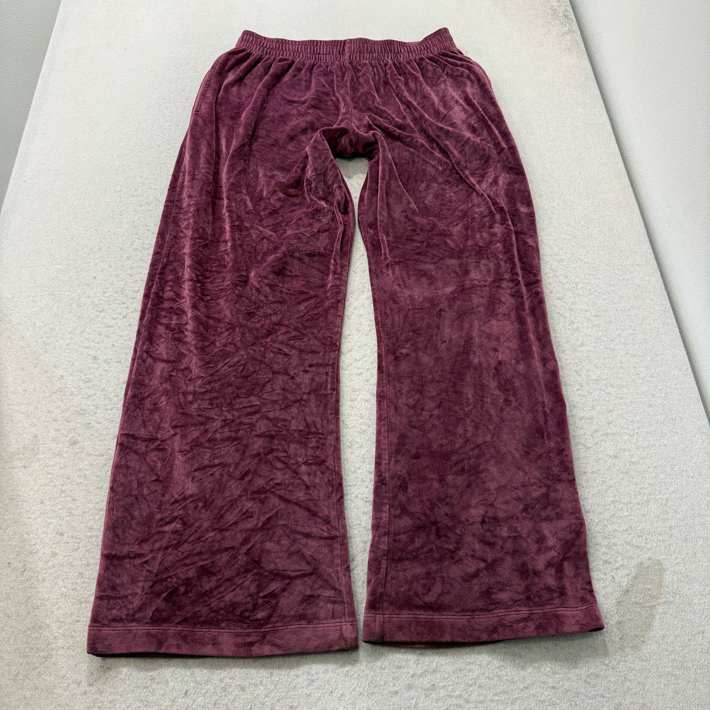 Victoria's Secret PINK Women's Maroon Wide Leg Sweatpants Loungewear Y2K Size L