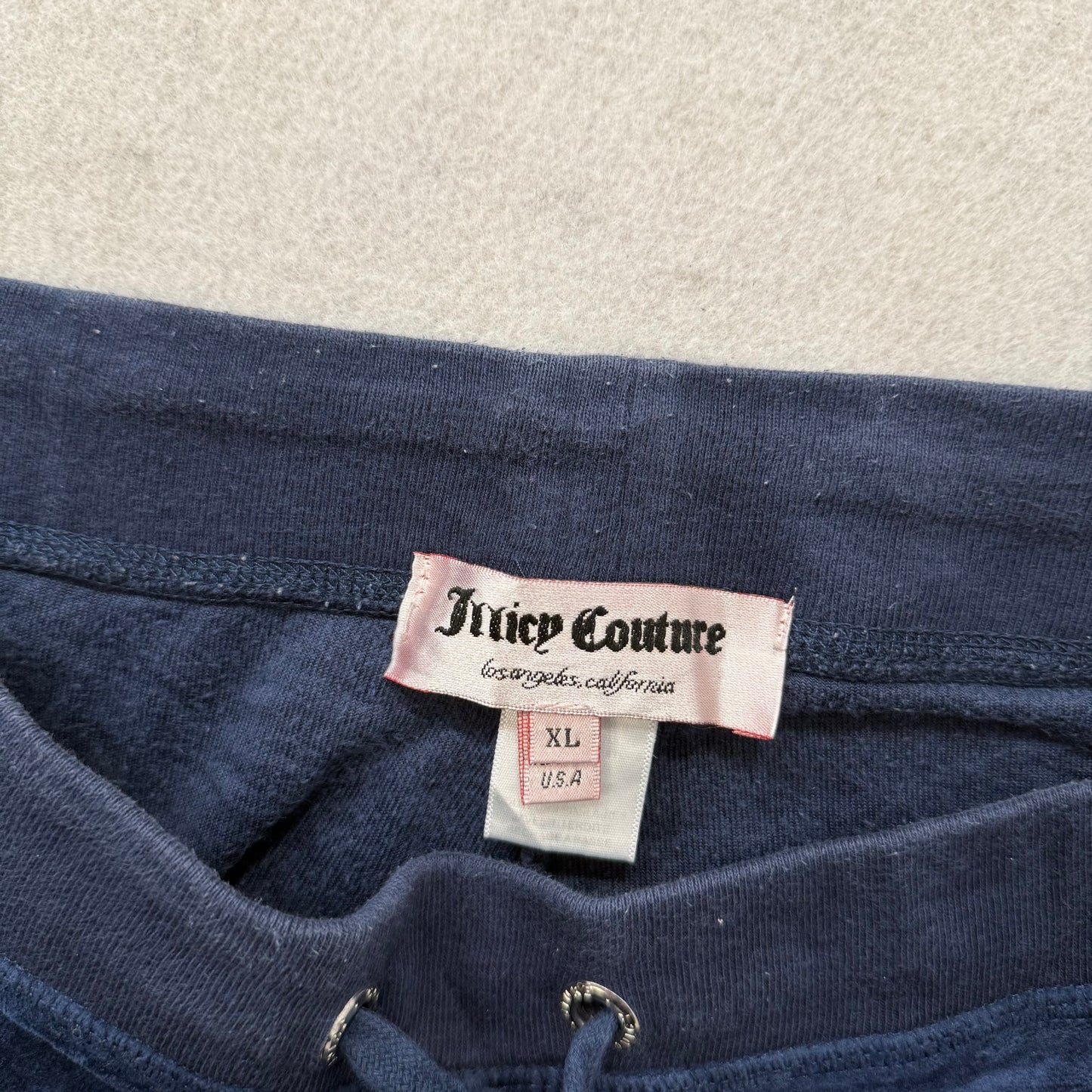 Juicy Couture “Juicy Coconut” Navy Velour Tracksuit Set Hoodie & Pants Size XL
