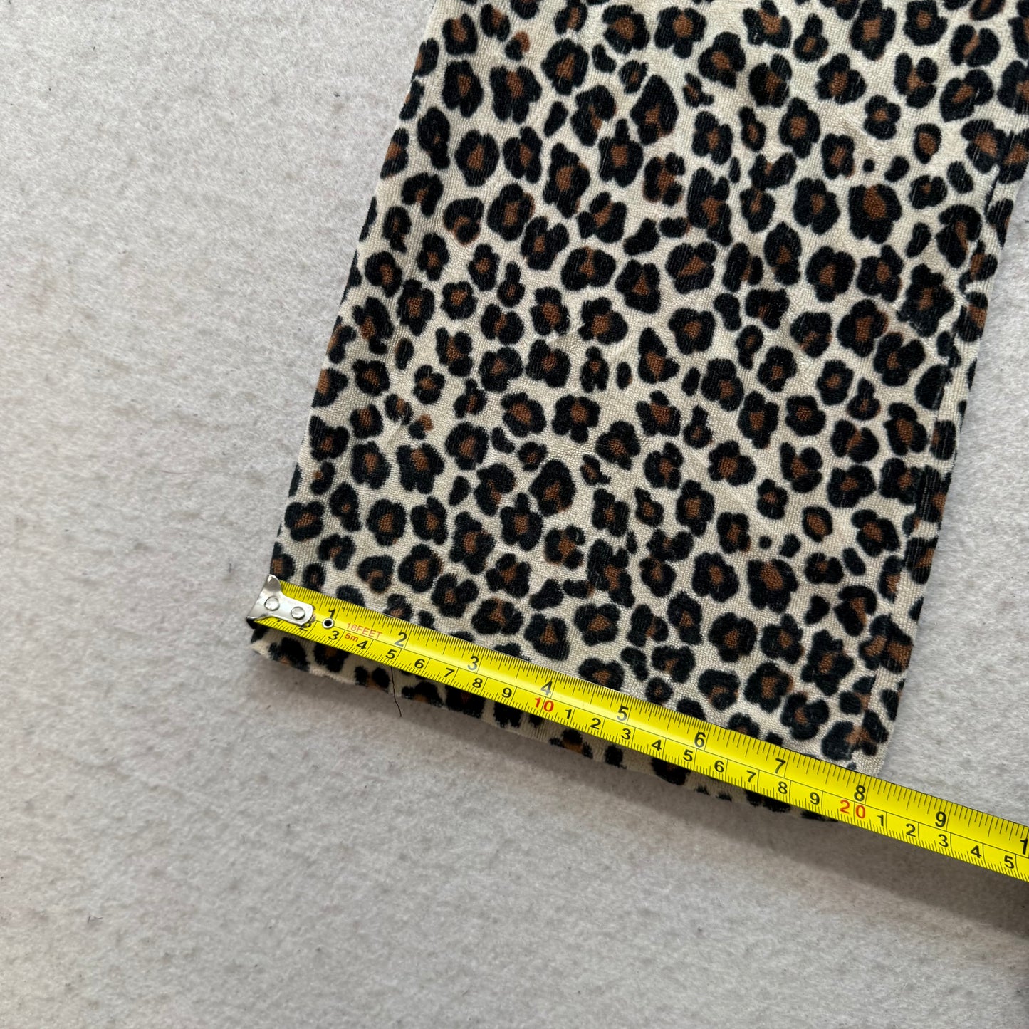 Juicy Couture Women's Leopard Print Velour Flared Track Pants Loungewear Size M