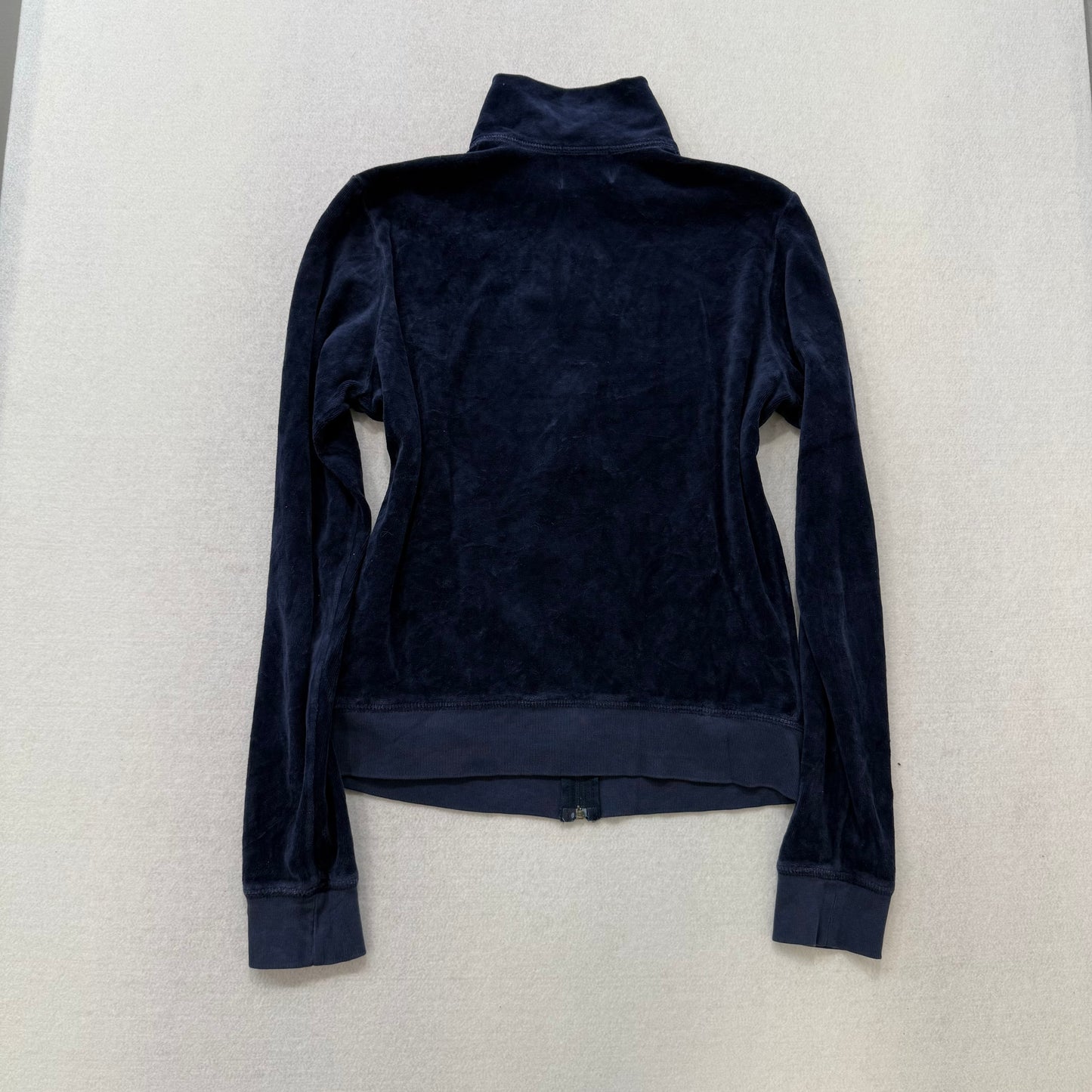 Vintage Juicy Couture navy velour full zip hoodie size L