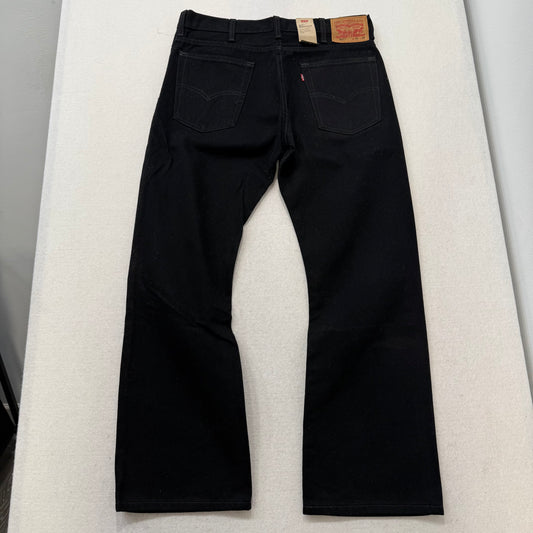 Levi’s 517 Black Denim Bootcut Jeans Slim Fit Straight Leg Size M
