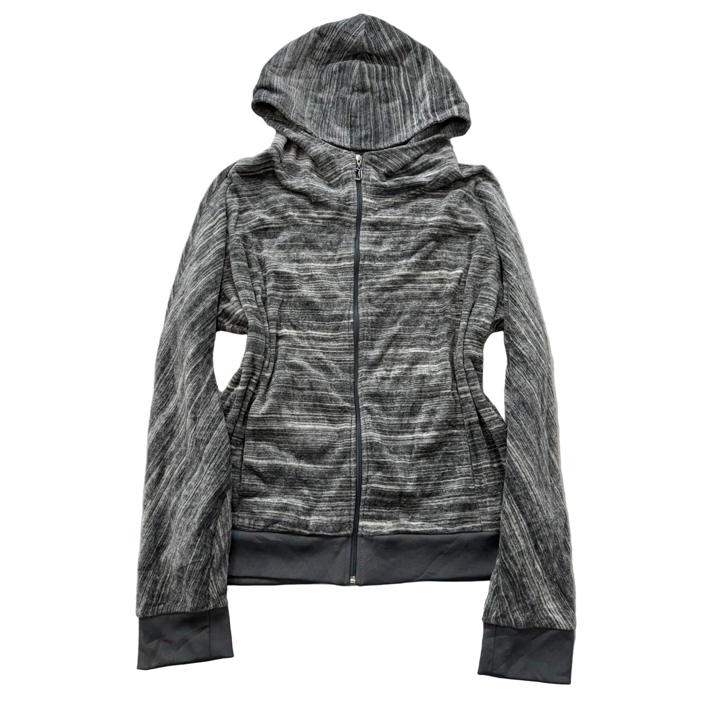 Juicy Couture Women's Gray Space-Dye Velour Track Jacket Casual Y2k Size XL