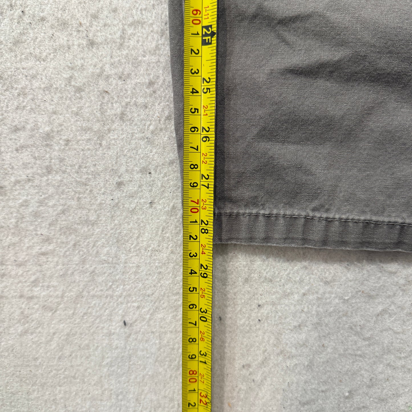 RSQ Mens Gray Loose Fit Canvas Cargo Utility Pant Pockets Baggy Workwear - 32x32
