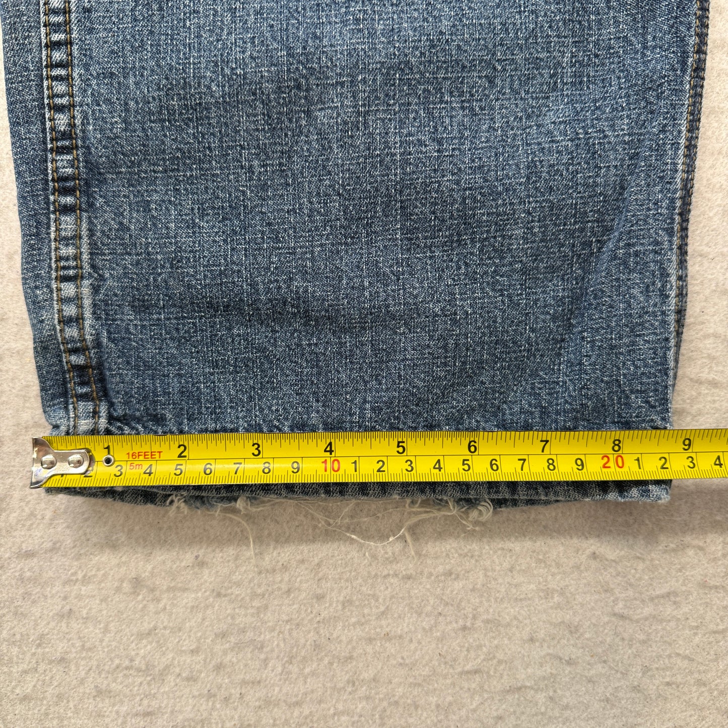 Anchor Blue Brand Men's Blue Wide Leg Carpenter Denim Jeans Workwear Size W34