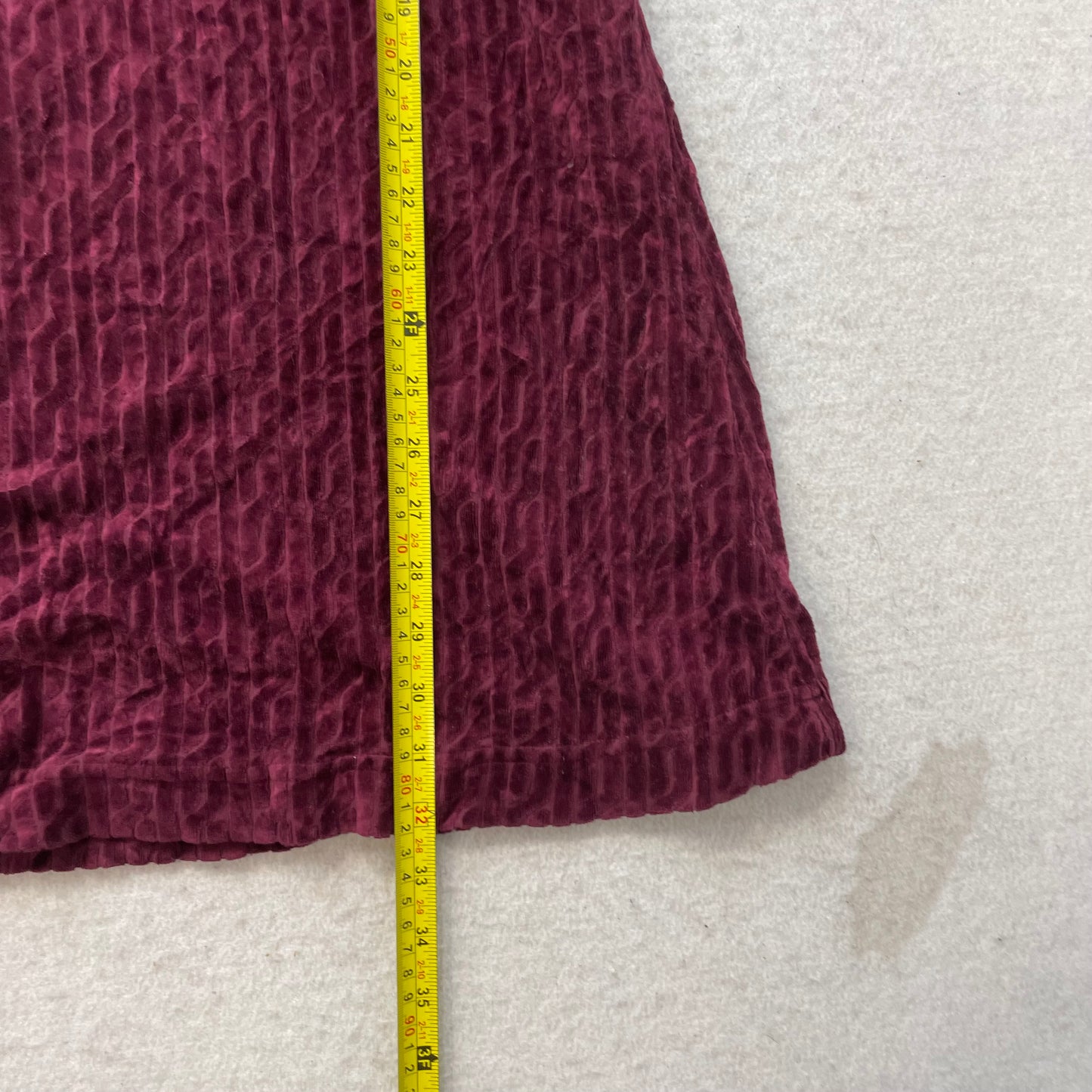 Vintage Juicy Couture Women Burgundy Velour Mini Dress Scoop Neck Classic Size S