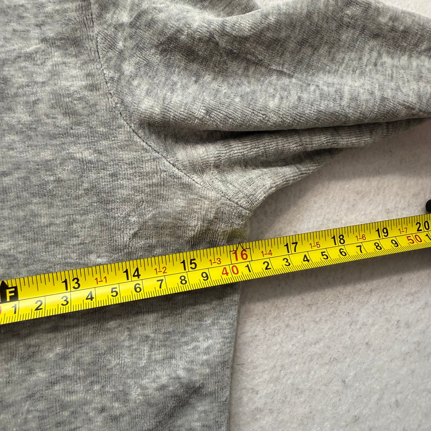 Juicy Couture Gray Velour Zip Up Hoodie Long Sleeves Slash Pockets Size P