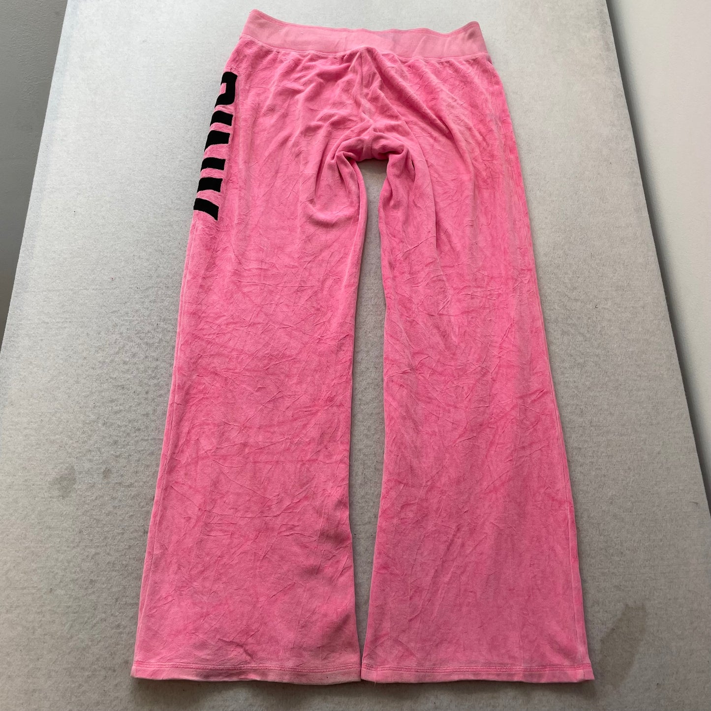 PINK Victoria's Secret Women's Pink Velour Flared Sweatpants Loungewear Size L