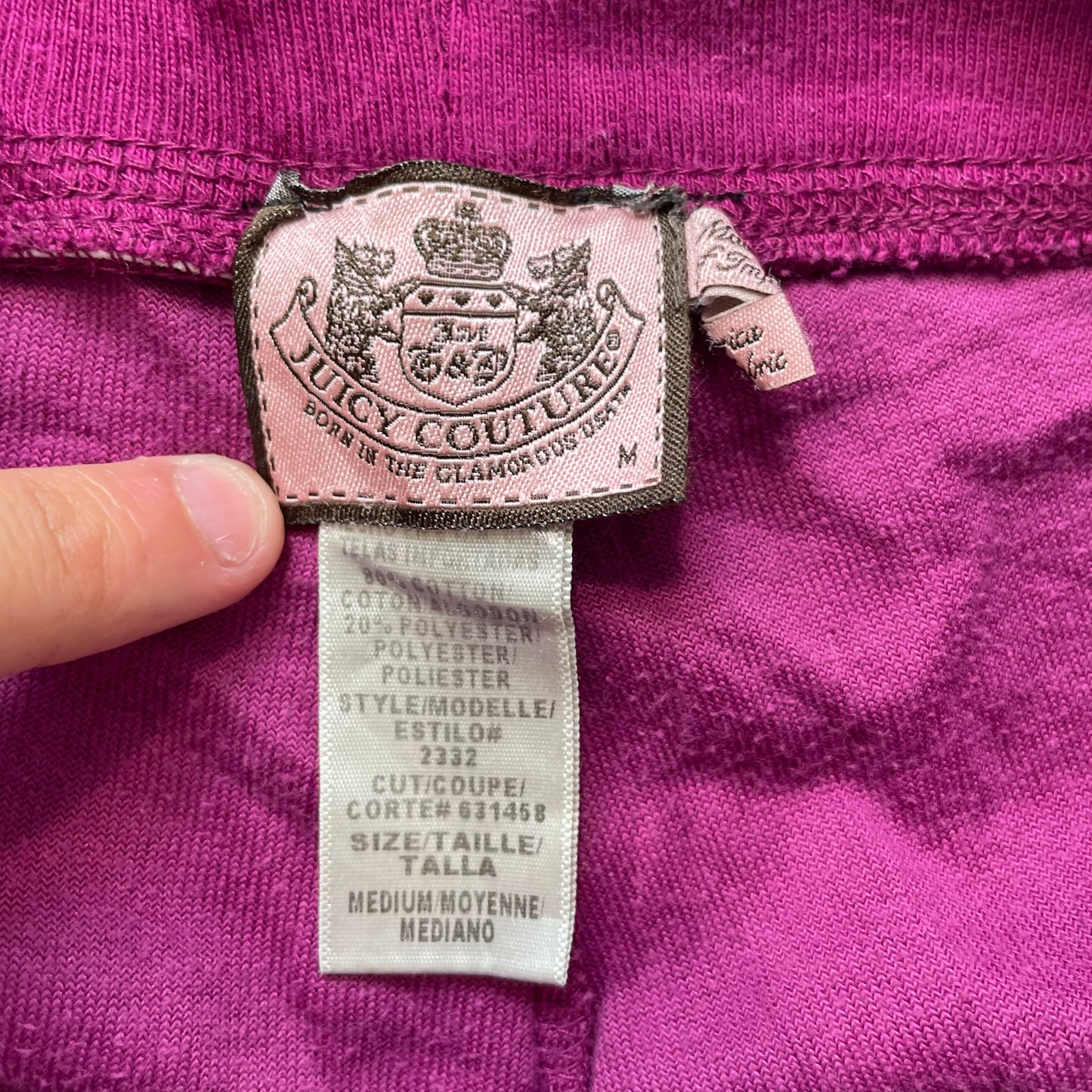 Juicy Couture Women's Dark Fuchsia Velour Flared Track Pant Low Rise Y2K Size M