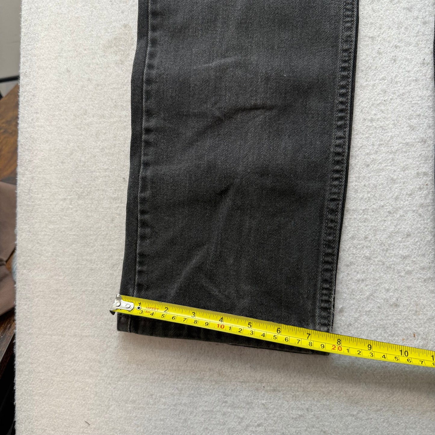 Levi's 505 Regular Fit Men's Black Denim Straight Leg Jeans Zip-Fly Size 31x32