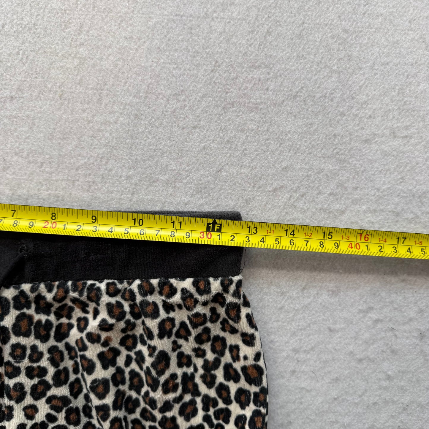 Juicy Couture Women's Leopard Print Velour Flared Track Pants Loungewear Size M