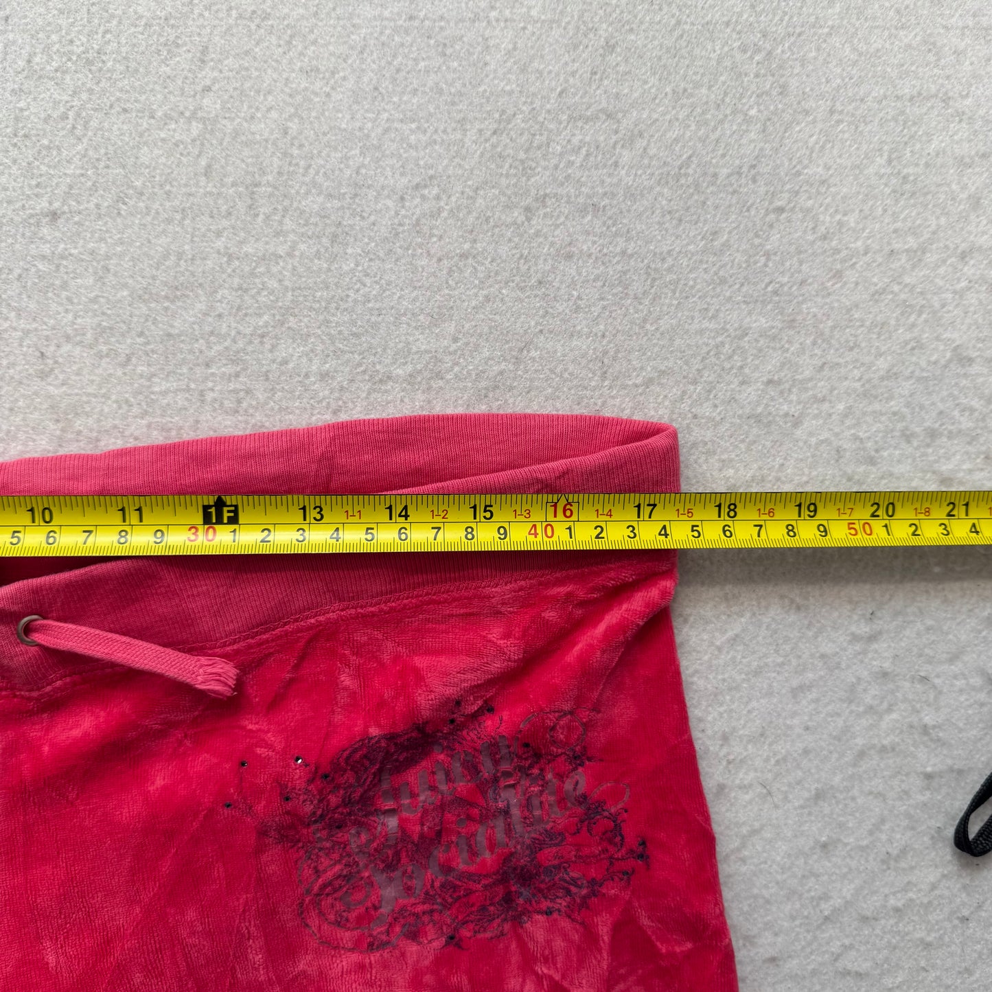 Vintage Juicy Couture Women's Red Velour Flared Track Pants Loungewear Size S