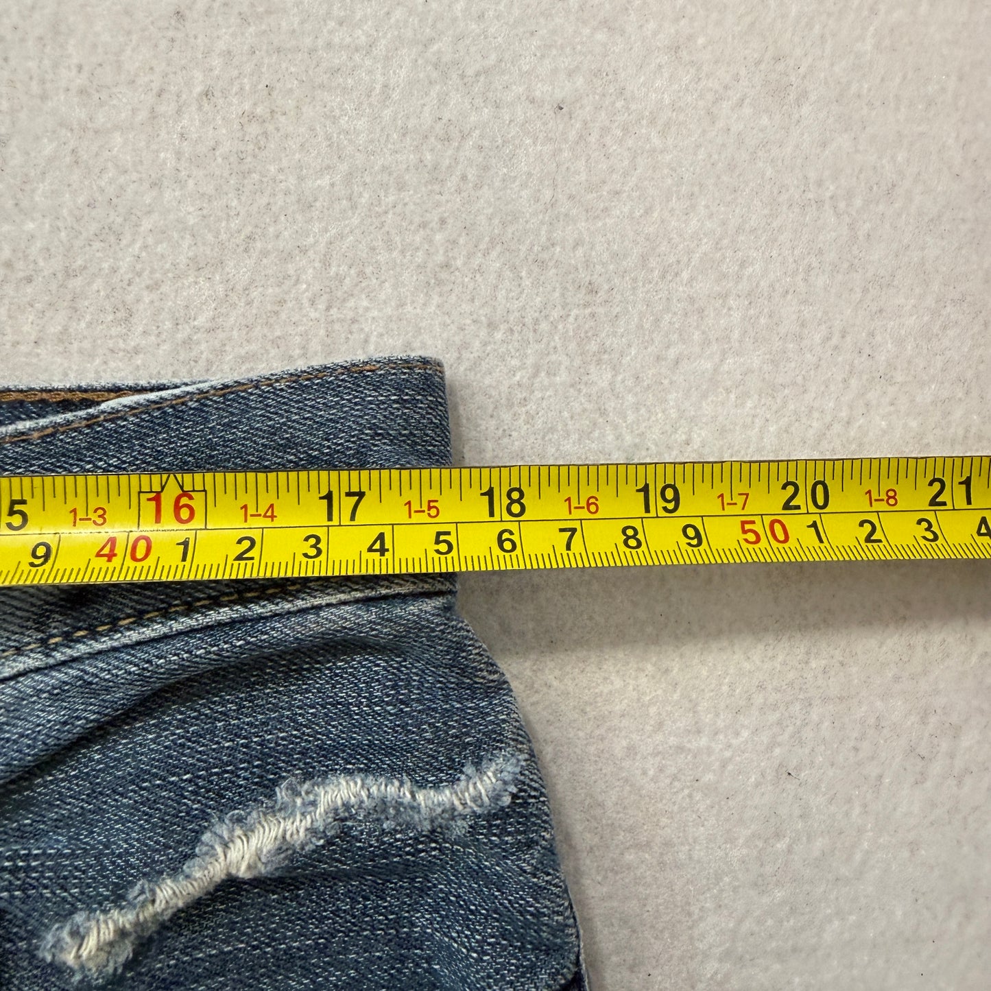 American Eagle Outfitters Men's Blue Loose Fit Denim Jeans Distressed Size W35