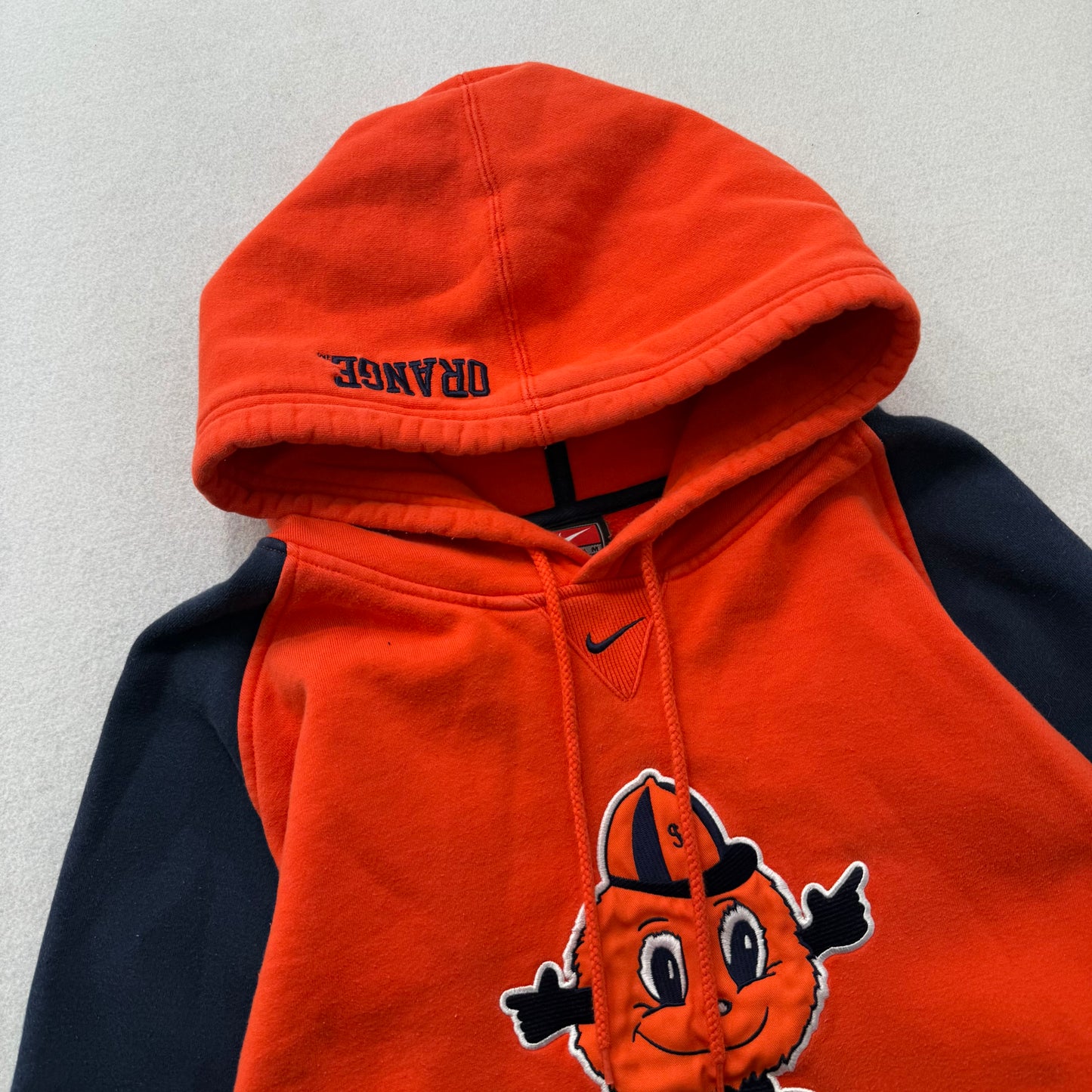 Nike Men's Syracuse Orange Cotton Collegiate Pullover Hoodie Graphic Y2K Size XL