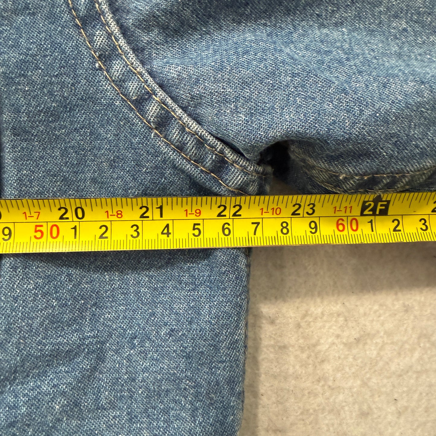 Vintage Dickies Men's Blue Corduroy Collar Denim Chore Jacket Workwear Size XL