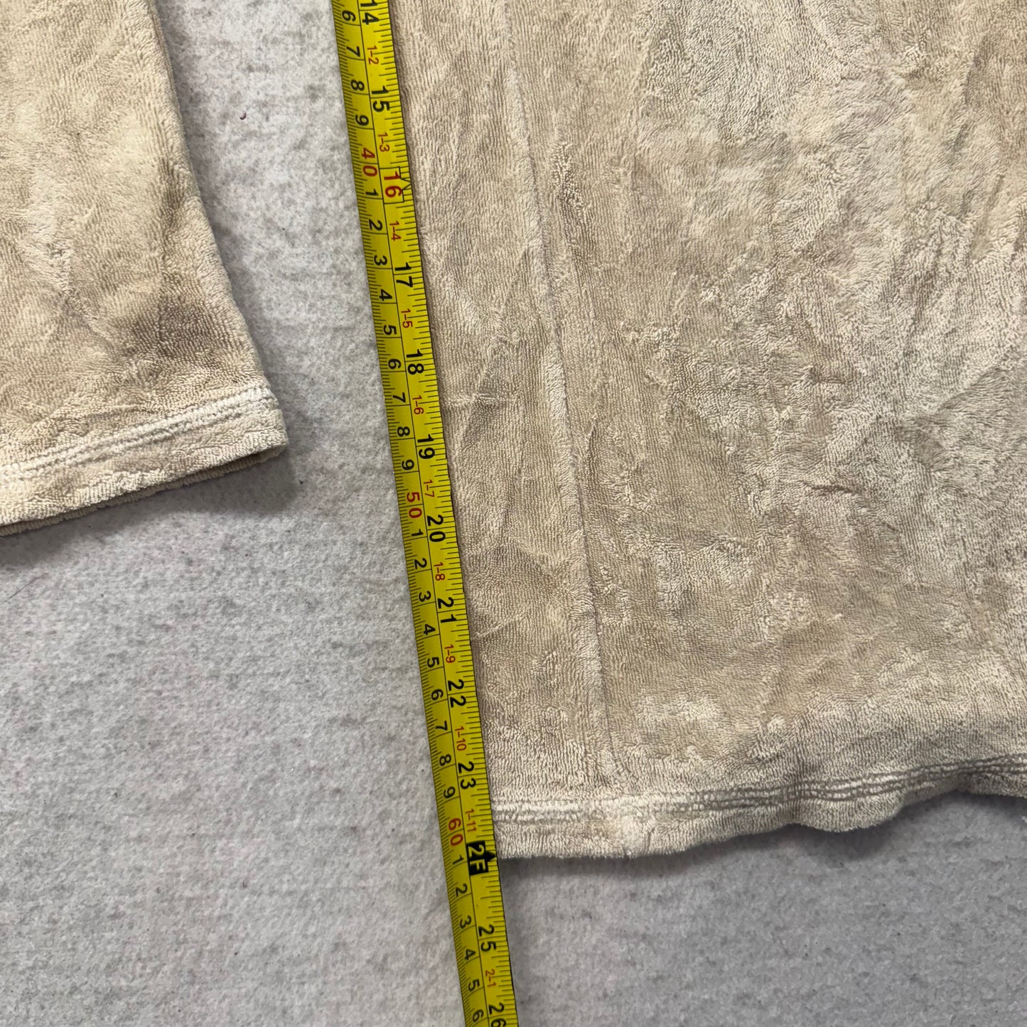 2003 Vintage Juicy Couture Women's Beige Terry Cloth Wide Leg Capris Pant Size P