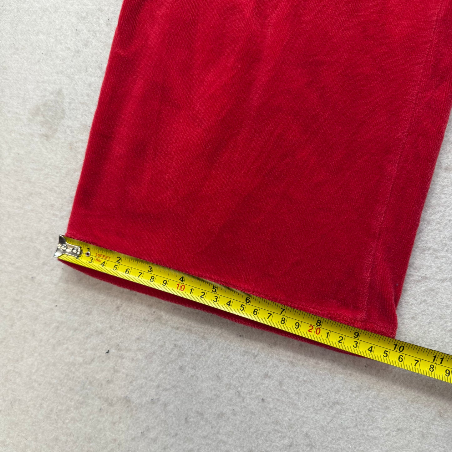 Juicy Couture Women's Dark Red Velour Flared Leg Track Pants Drawstring Size M