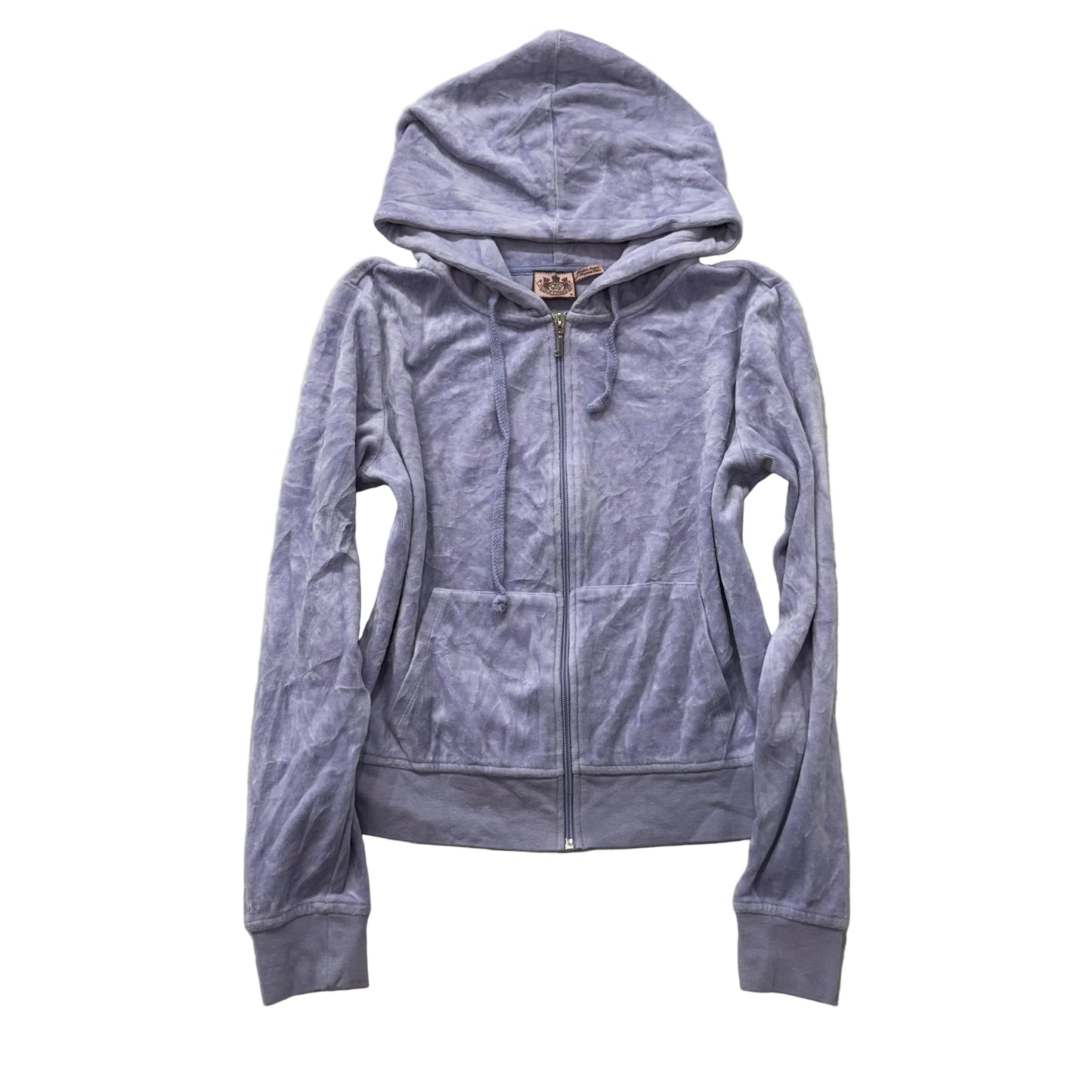 Juicy Couture Women's Lavender Velour Zip Up Hoodie Loungewear Preppy Y2K Size M