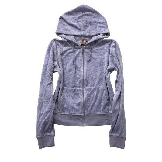 Juicy Couture Women's Lavender Velour Zip Up Hoodie Loungewear Preppy Y2K Size M