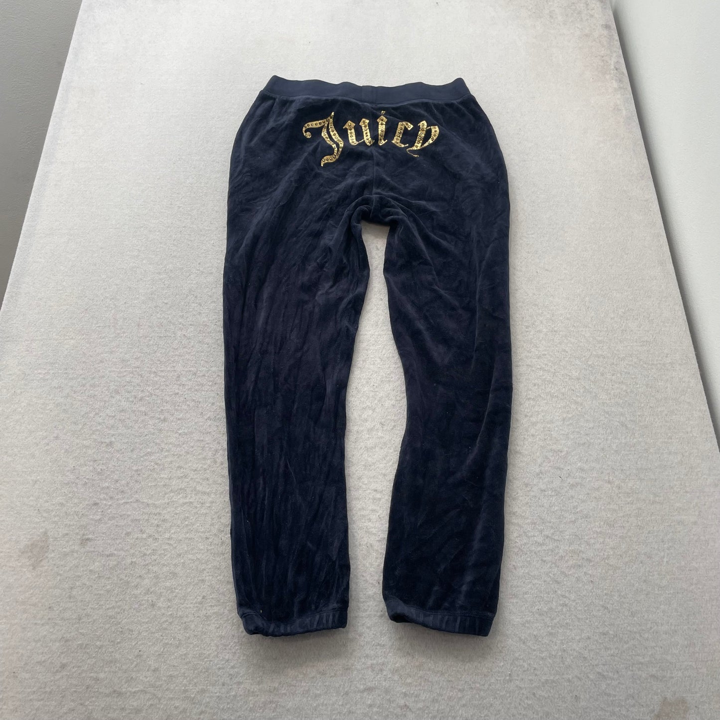Juicy Couture Scottie Dogs Women Navy Velour Tracksuit Set Sequin Logo Size S/XS