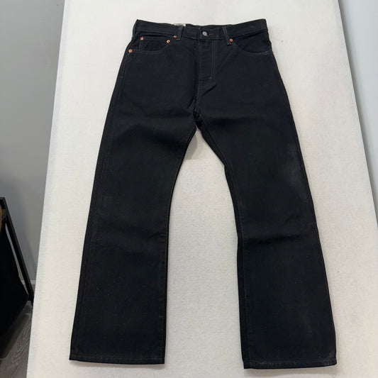 Levi’s 517 Black Denim Bootcut Jeans Slim Fit Straight Leg Size M