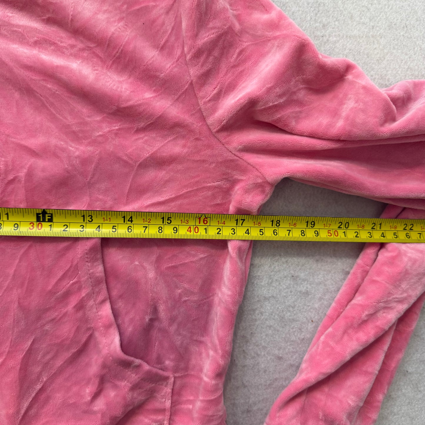 Juicy Couture Women's Pink Hoodie & Pants Tracksuit Set Rhinestones Logo Size M