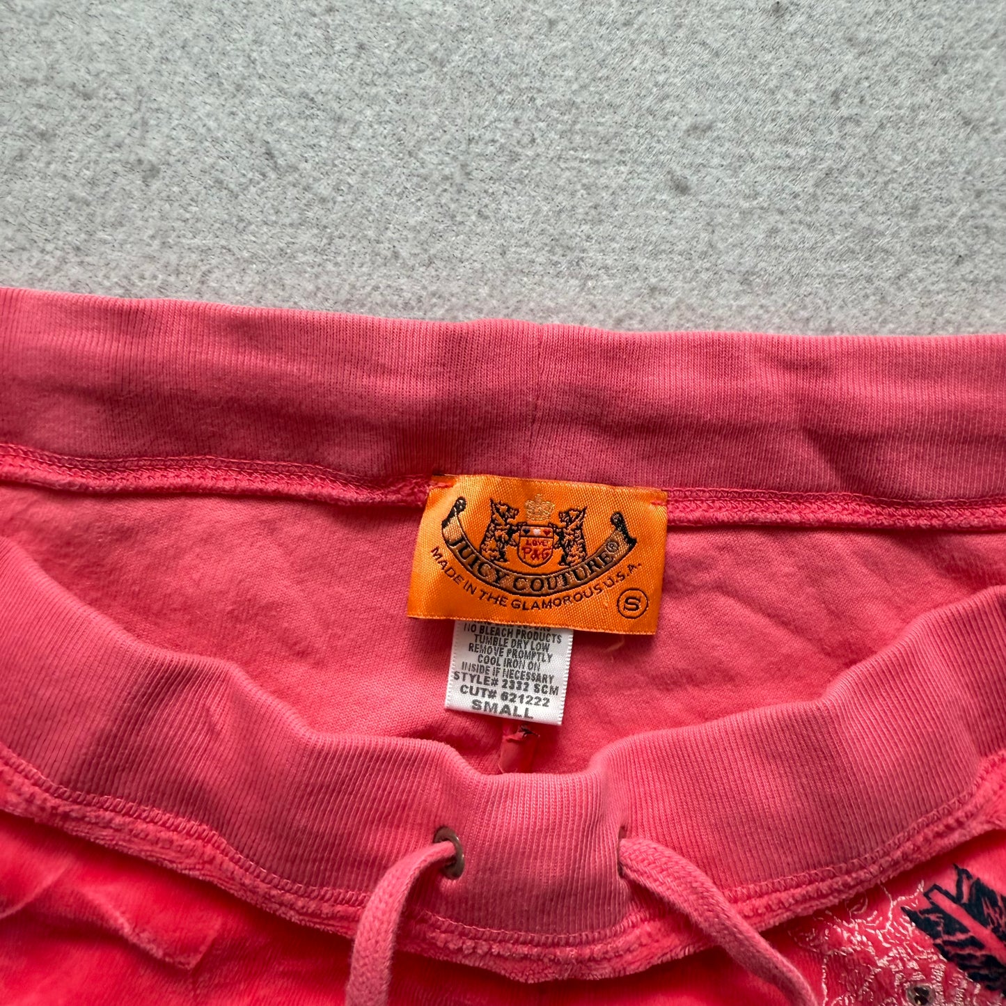 2003 Juicy Couture Sweet Couture O’Mine Hot Pink Velour Flared Track Pant Size S