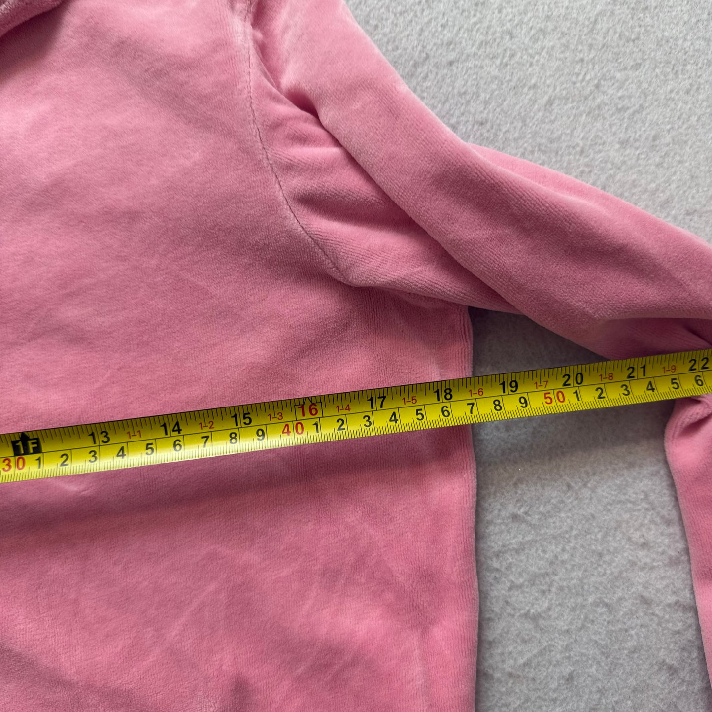 2003 Vintage Juicy Couture Women's Dusty Pink Velour Zip-Up Hoodie Y2K Size XL