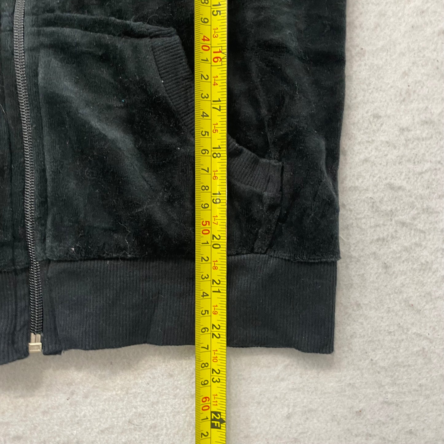 Juicy Couture Women's Black Velour Tracksuit Set Hoodie & Flared Pant Y2k Size M