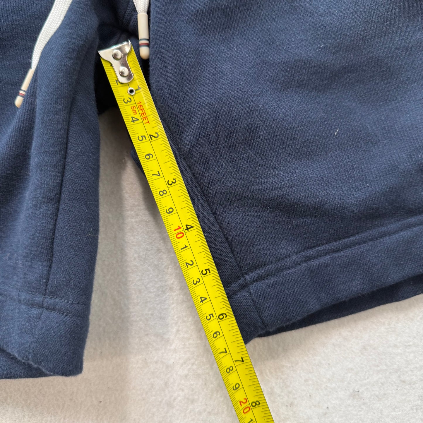 Tommy Hilfiger Navy Logo Sweat Shorts Drawstring Casual Wear Regular Fit Size L