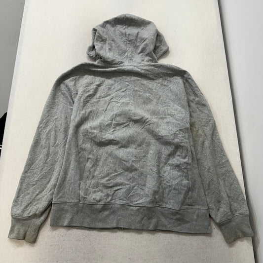 PINK by Victoria's Secret Gray Terry Zip Up Hoodie Long Sleeves Logo Size L