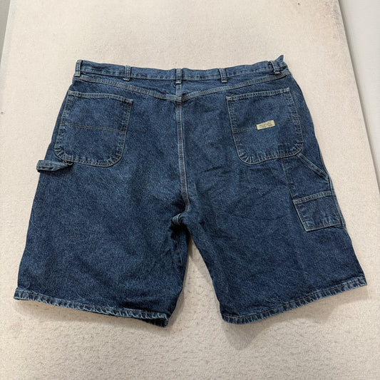 Wrangler "Authentic Issue" Men's Blue Denim Carpenter Shorts Pockets Size 44