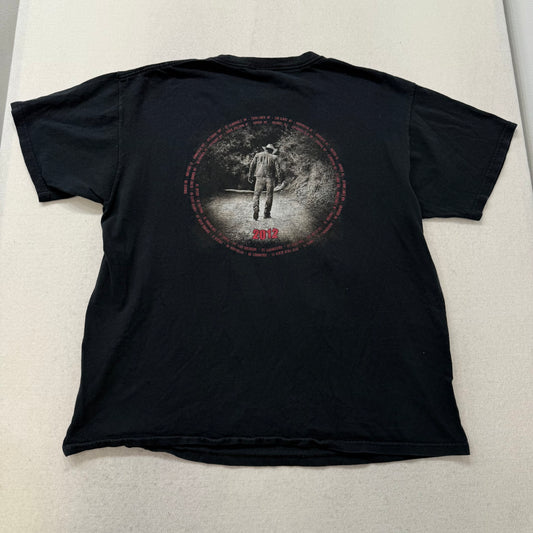 Anvil Jason Aldean 2012 Tour Men's Black Cotton T-Shirt Short Sleeves Size XL