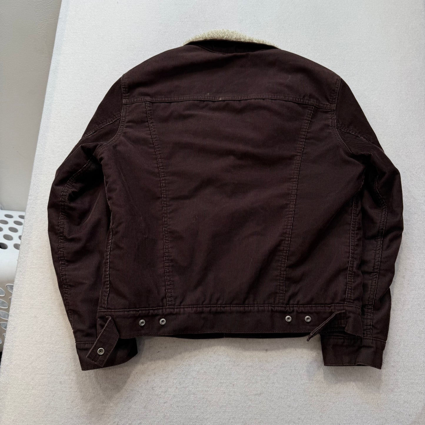 Levi Strauss & Co. Men's Brown Corduroy Sherpa-Lined Trucker Jacket Y2K Size M