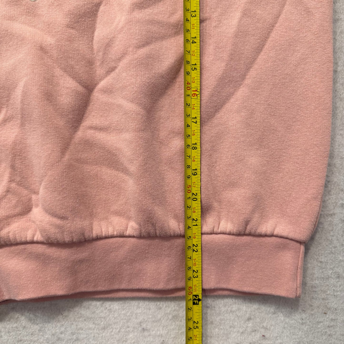 Paris Tour D'Or Womens Dusty Pink Fleece Sweatshirt Embroidered Crewneck Size XS
