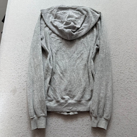 Vintage Betty Boop Women's Gray Zip-Up Hoodie Embroidered Logo Classic Size 34