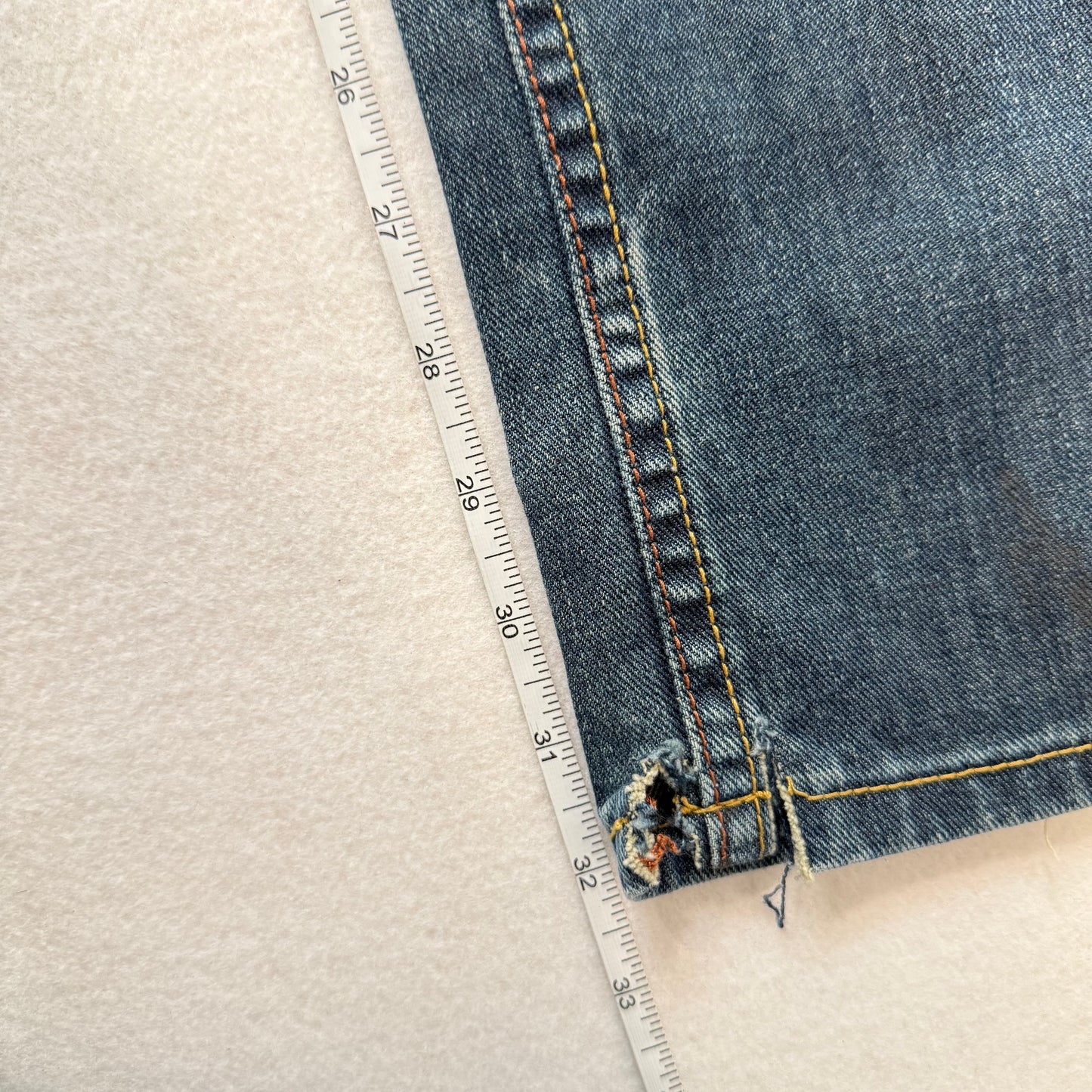 XRay denim blue studded pocket straight leg jeans size 36x32 - Clean Curriculums 