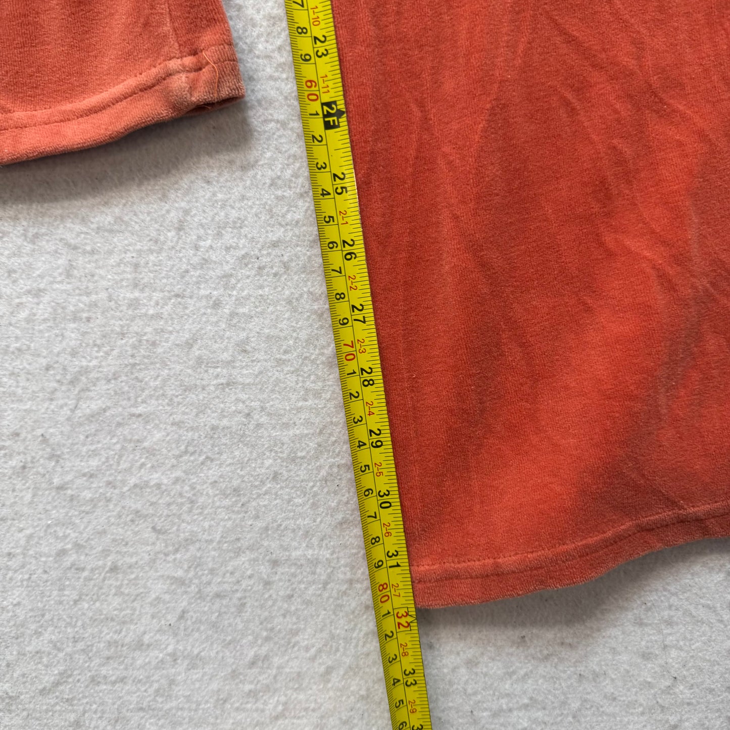 Vintage Juicy Couture Women's Rust Velour Flared Track Pants Pockets Y2K Size L