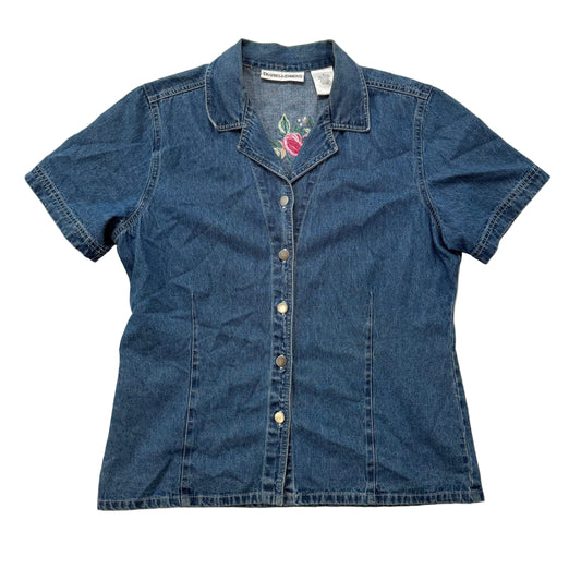 Vintage Draper’s & Damon’s denim embroidered top medium - Clean Curriculums 
