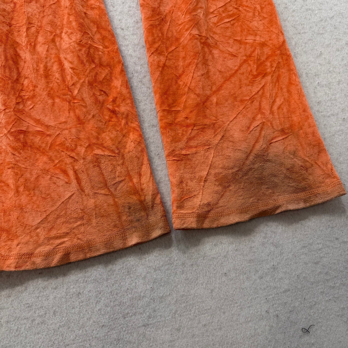 Aéropostale Women's Bright Tangerine Velour Flared Track Pant Logo Y2K Size 2XS